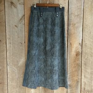 Tracy Reese Flared Snakeskin Skirt